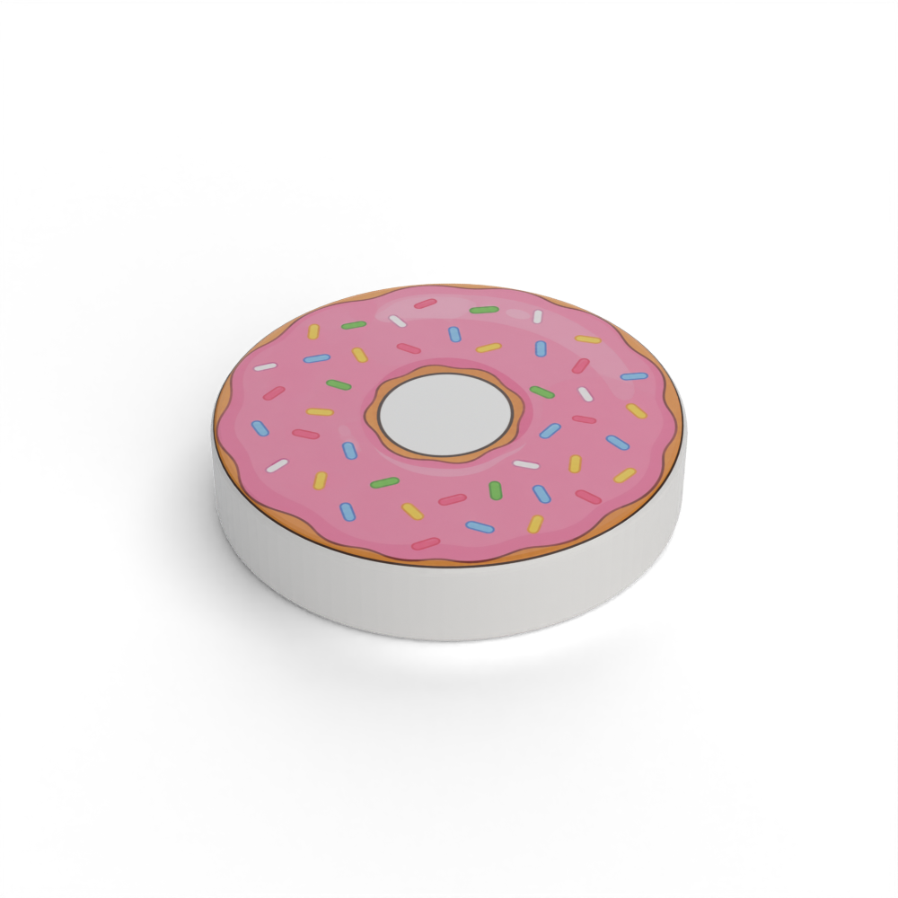 Плитка з принтом «Пончик з поливою»